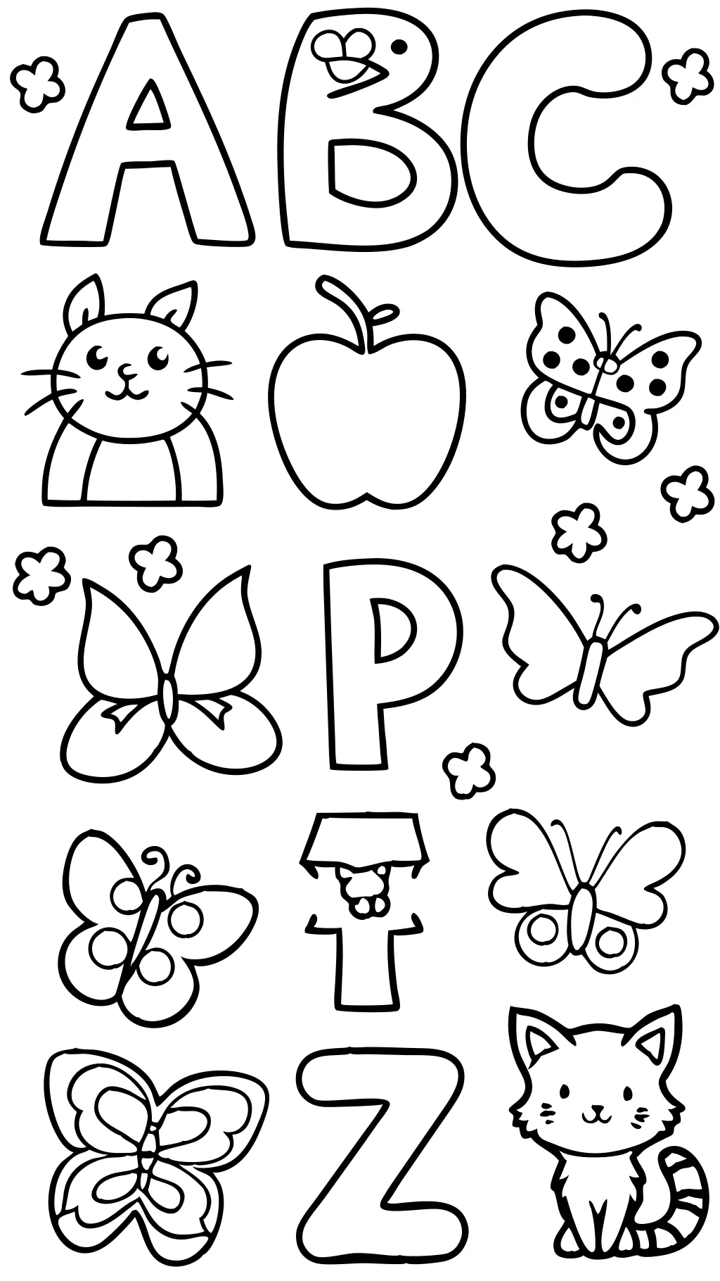 alphabet coloring page